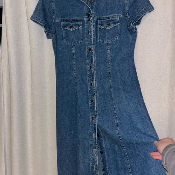 Vintage Crazy Horse by Liz Claiborne Denim Button-Up Dress - Picture 3 of 4